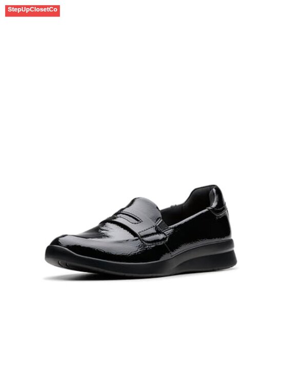Shoes - Clarks Ellowyn Penny Women's Loafers - Cushioned Comfort Pull-On